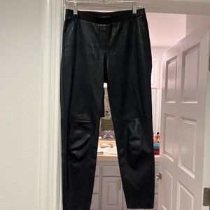 Theory leather pants w pockets